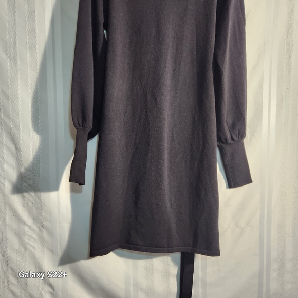 ZCSIA STYLE DESIGN BLACK WRAP LONGSLEEVE SWEATER DRESS SIZE LARGE - Picture 6 of 12